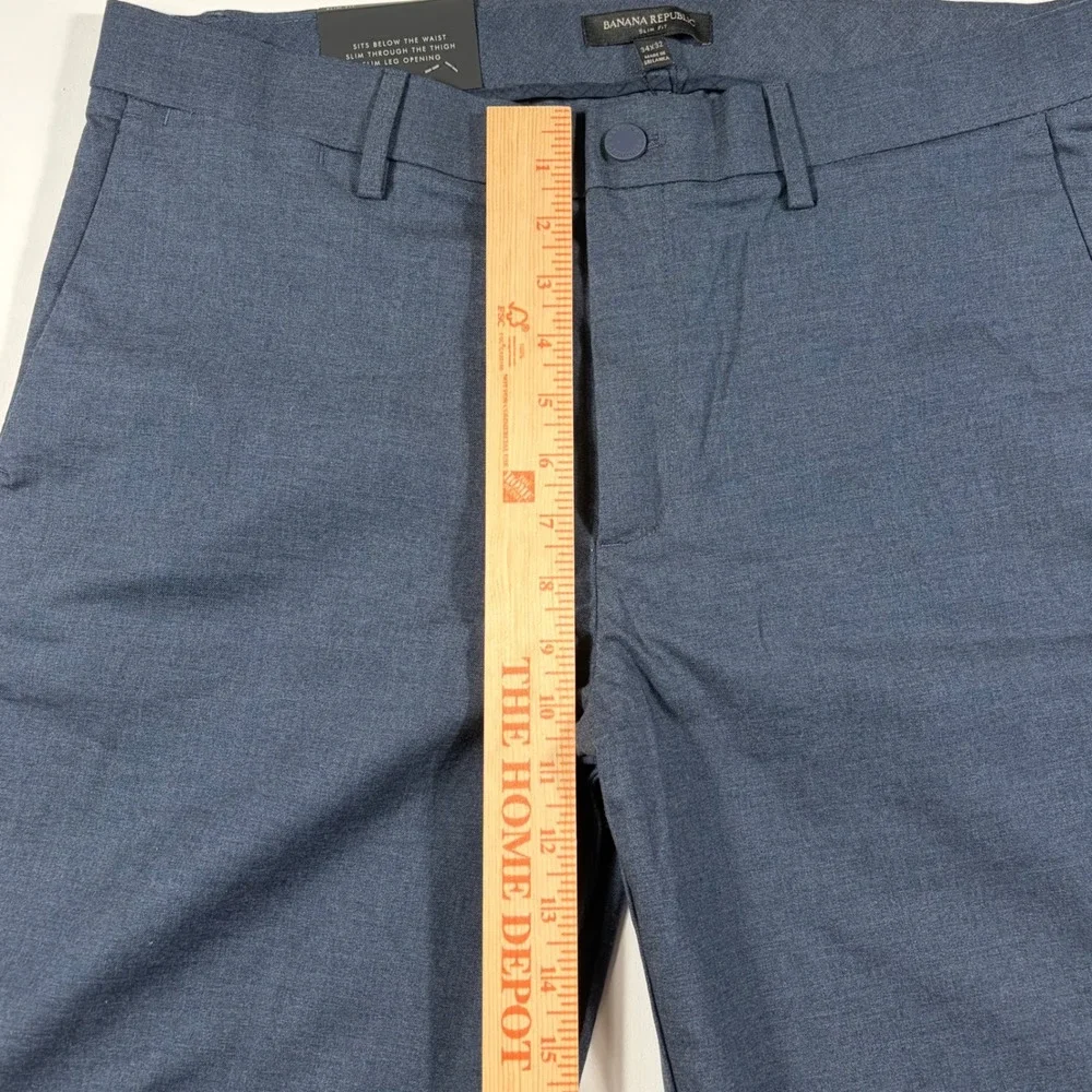 Banana Republic Core Temp Chino Mens 34x32 Slim Fit Performance Pants Navy NEW